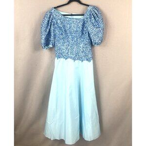Vtg MIKE BENET Maxi Dress S Embellished Evening Ball Gown Prom Pageant Princess